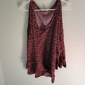 Floral Burgundy Women's Top